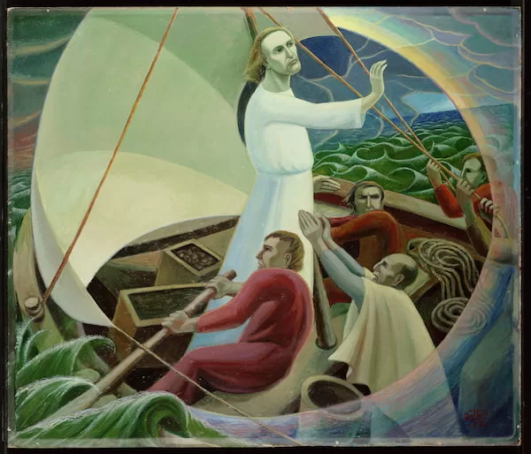 Gerardo Dottori, Gesù placa la tempesta, 1957